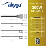 Akyga 300W Μαύρο Τροφοδοτικό Υπολογιστή Full Wired (AK-T1-300) - Image 4
