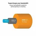 Belkin UltraHD High Speed HDMI 2.1 Ultra High Speed 48Gbps 4K 120Hz HDR VRR Cable HDMI male - HDMI male 2m Μαύρο AV10175BT2MBKV2 - Image 3