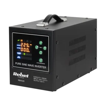 Rebel POWER-1000-LFP4 Καθαρού Ημιτόνου Inverter Ισχύος 700W με Τάση Εισόδου 12V RB-4028
