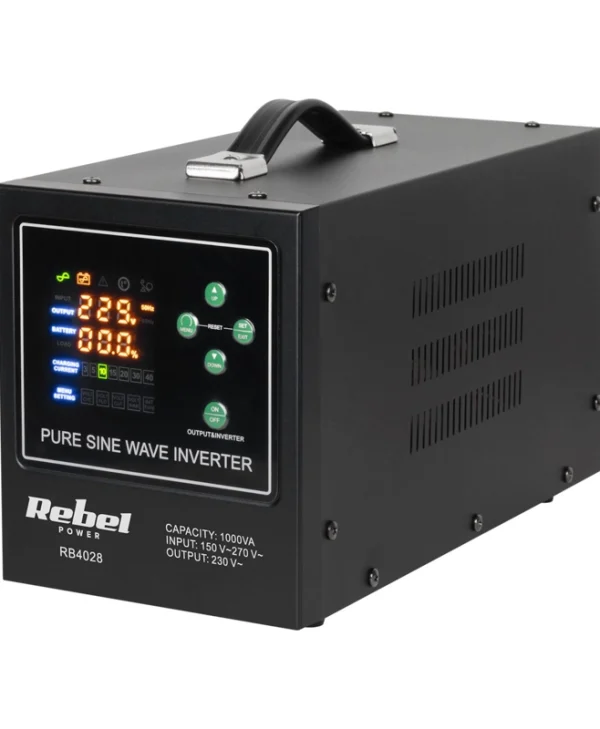 Rebel POWER-1000-LFP4 Καθαρού Ημιτόνου Inverter Ισχύος 700W με Τάση Εισόδου 12V RB-4028