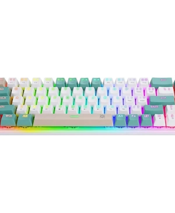 Defender Vexx Gk-084 Gaming Μηχανικό Πληκτρολόγιο με Outemu Red διακόπτες και RGB φωτισμό (Αγγλικό US) Λευκό 45083