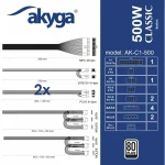 Akyga 500W Μαύρο Τροφοδοτικό Υπολογιστή Full Wired 80 Plus Standard (AK-C1-500) - Image 2