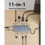 Anker 565 DisplayPort 1.4 / USB-A / USB-C Docking Station με HDMI 4K PD Ethernet και συνδεση 2 Οθονών Γκρι A83880A1 - Image 2