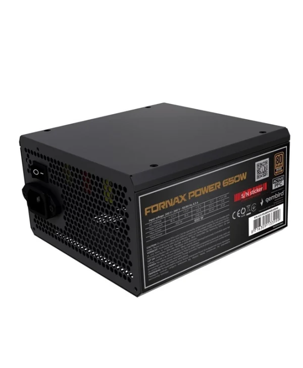 Gembird 650W Μαύρο Τροφοδοτικό Υπολογιστή Full Wired 80 Plus Bronze (CCC-PSUBRONZE-650W)