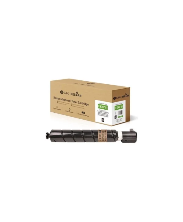 G&G Συμβατό Toner για Laser Εκτυπωτή Canon Canon C-exv 51 (0481c002) Μαύρο 22048
