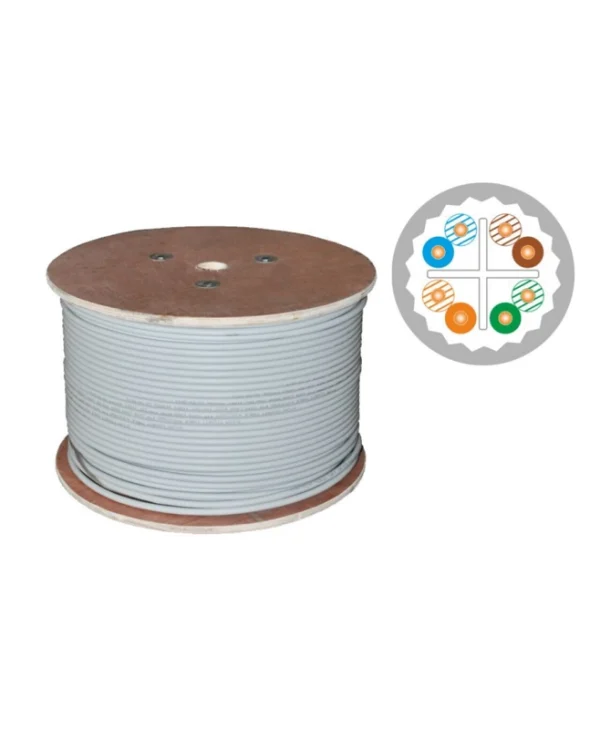 A-LAN U/UTP Cat.6a (Gigabit) Καλώδιο Δικτύου Ethernet χωρίς ακροδέκτες 500m Γκρι KIU6ALSOH500D
