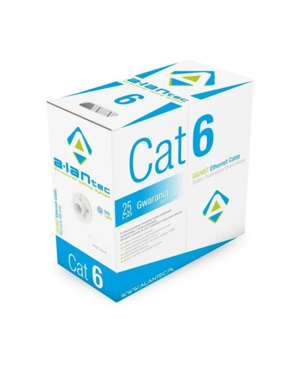 A-LAN U/UTP Cat.6 (Gigabit) Καλώδιο Δικτύου Ethernet χωρίς ακροδέκτες 305m Γκρι KIU6LSOH305D