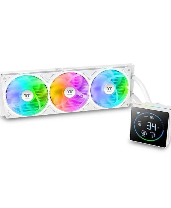 Thermaltake TH360-S v3 Υδρόψυξη AIO CPU με 3 Ανεμιστήρες 120mm και ARGB Φωτισμό Λευκή CL-W472-PL12SW-A