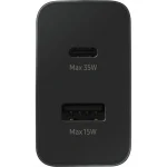 Samsung Φορτιστής Χωρίς Καλώδιο με Θύρα USB-A και Θύρα USB-C 35W Μαύρος (EP-TA220NBEGEU) - Image 3