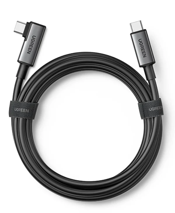 Ugreen US551 Angle (90°) USB 2.0 Cable USB-C male - USB-C 60W PD Μαύρο 5m 90629