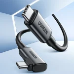 Ugreen US551 Angle (90°) USB 2.0 Cable USB-C male - USB-C 60W PD Μαύρο 5m 90629 - Image 2