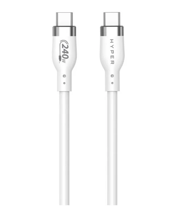 Hyper USB 2.0 Cable USB-C male - USB-C 240W PD Λευκό 1m HJ4001WHGL