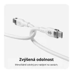 Hyper USB 2.0 Cable USB-C male - USB-C 240W PD Λευκό 1m HJ4001WHGL - Image 7