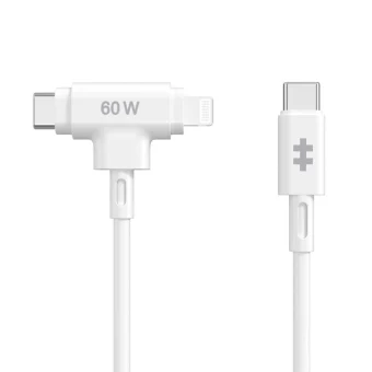 Targus Regular USB to Lightning / Type-C Cable Λευκό 1.5m HJ4010WHGL