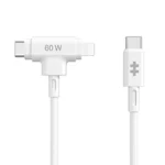 Targus Regular USB to Lightning / Type-C Cable Λευκό 1.5m HJ4010WHGL - Image 2