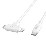 Targus Regular USB to Lightning / Type-C Cable Λευκό 1.5m HJ4010WHGL - Image 5