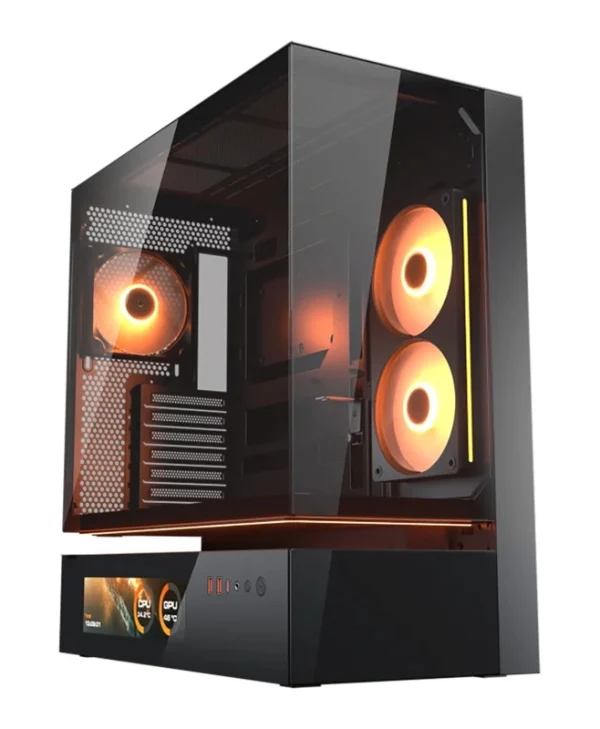 Cougar CFV235 Vision Gaming Midi Tower Κουτί Υπολογιστή με Πλαϊνό Παράθυρο και RGB Φωτισμό Μαύρο CGR-2DA4B-V