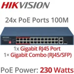 Hikvision DS-3E0326P-E/M(C) Unmanaged L2 PoE+ Switch με 24 Θύρες Ethernet 1730912 - Image 2