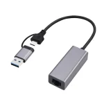 Gembird A-USB3AC-LAN2G-01 Αντάπτορας Δικτύου USB-C με Ενσύρματη Σύνδεση Ethernet