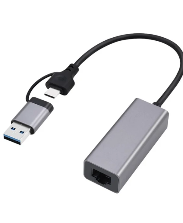 Gembird A-USB3AC-LAN2G-01 Αντάπτορας Δικτύου USB-C με Ενσύρματη Σύνδεση Ethernet