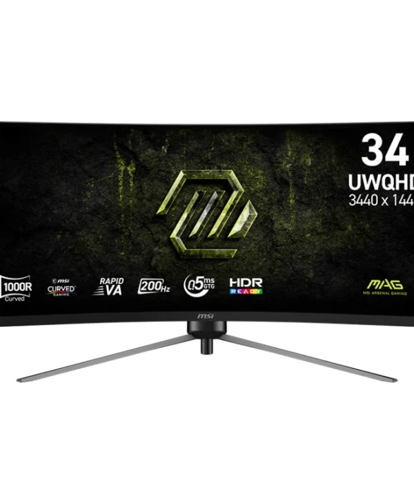 MSI MAG 345CQRF E20 Ultrawide HDR Curved Monitor 34" QHD 3440x1440 200Hz με Χρόνο Απόκρισης 0.5ms GTG 9S6-3DD14H-030