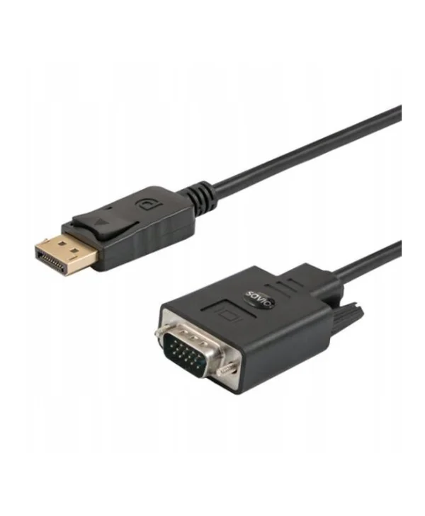 Savio Cable DisplayPort male - VGA male 1.8m Μαύρο CL-203