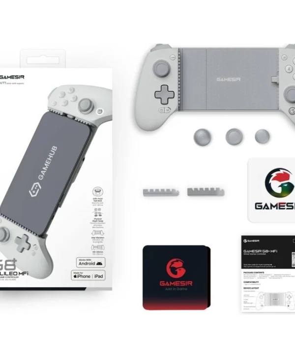 Gamesir Ενσύρματο Gamepad με Hall Effect Sticks για Android / iOS Λευκό GSG8BT004