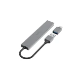 HAMA 200141 Hub 4 Θυρών USB 3.0 με σύνδεση USB-A / USB-C Γκρι 00200141 - Image 2