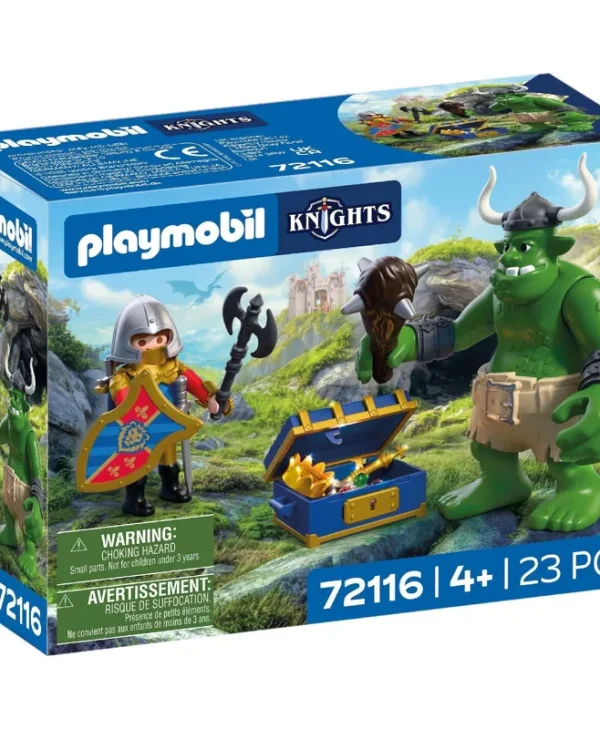 Playmobil Knights Λεοντόκαρδος Ιππότης και Τρολ με Θησαυρό για 4 ετών 72116