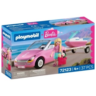 Playmobil Barbie Κάμπριο με Θαλάσσιο Jet για 4 ετών 72123