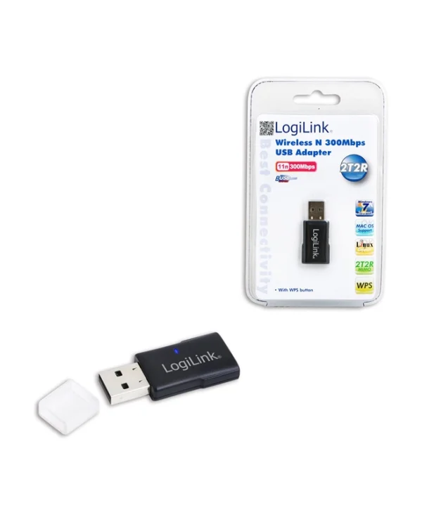LogiLink WL0086A Αντάπτορας Δικτύου USB με Ασύρματη Σύνδεση Wi-Fi 300Mbps