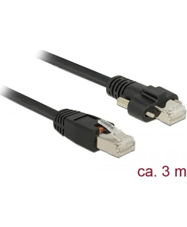 DeLock SF/FTP Cat.6 (Gigabit) Καλώδιο Δικτύου Ethernet 3m Μαύρο 85669