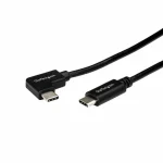 StarTech Angle (90°) USB 2.0 Cable USB-C male - USB-C 100W PD Μαύρο 1m USB2CC1MR