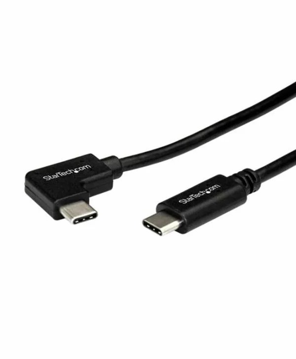 StarTech Angle (90°) USB 2.0 Cable USB-C male - USB-C 100W PD Μαύρο 1m USB2CC1MR