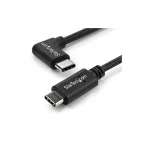 StarTech Angle (90°) USB 2.0 Cable USB-C male - USB-C 100W PD Μαύρο 1m USB2CC1MR - Image 4