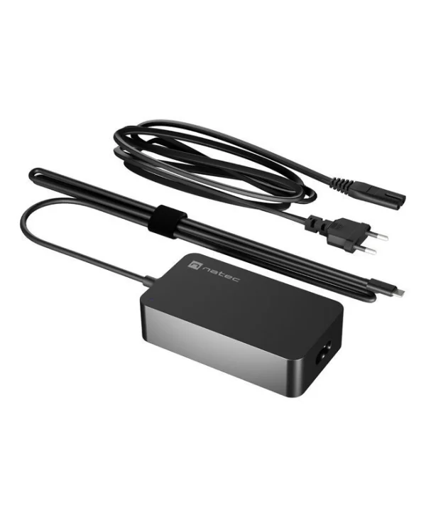 Natec USB-C Φορτιστής Laptop 65W 20V 3.25A με Αποσπώμενο Καλώδιο Τροφοδοσίας NZU-2361