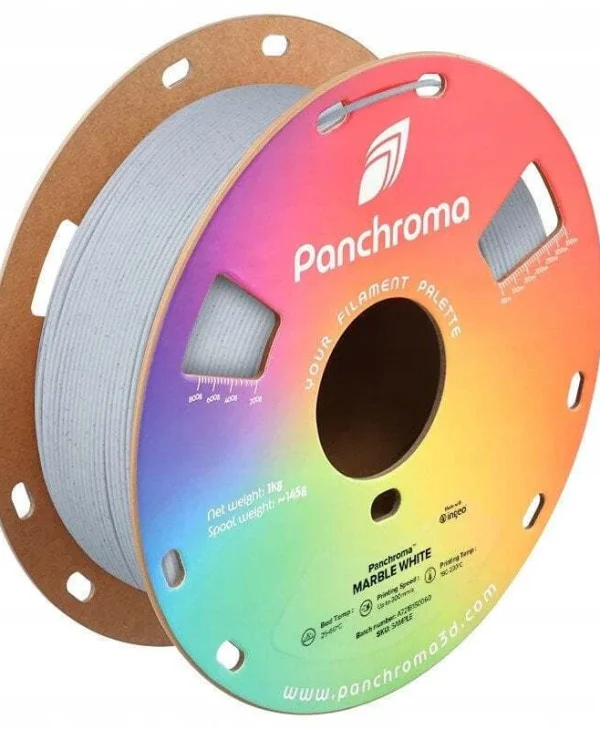 Polymaker PLA 3D Printer Filament 1.75mm MARBLE White 1kg CA04005