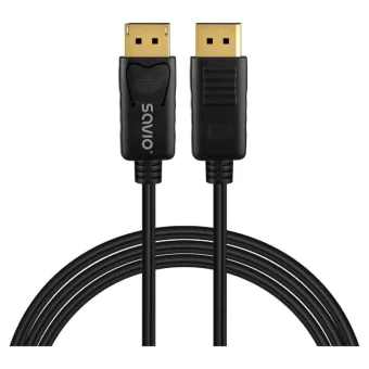 Savio Cable DisplayPort male - 2m Μαύρο CL-205