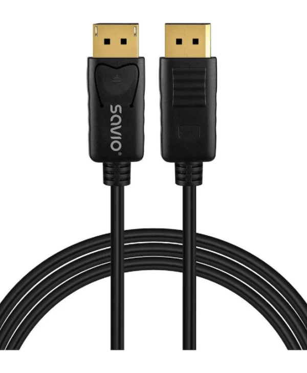 Savio Cable DisplayPort male - 2m Μαύρο CL-205