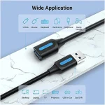 Vention USB 3.0 Cable USB-A male - USB-A female Μαύρο 1.5m CBHBG - Image 3