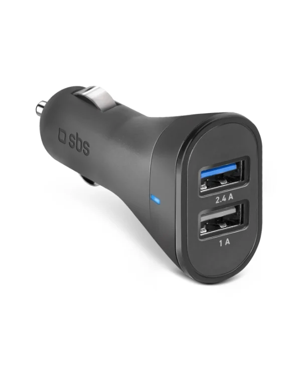 SBS Φορτιστής Αυτοκινήτου 12W με Θύρες: 2xUSB Μαύρος TECR2USB24AFAST