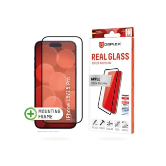 Displex Real Glass 0.33mm Full Face Tempered Glass Μαύρο (iPhone 15) 01842