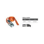 Master Lock Ιμάντας Αποσκευών Αυτοκινήτου 500x2.5cm με Καστάνια Πορτοκαλί 3209EURDAT - Image 2