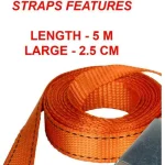 Master Lock Ιμάντας Αποσκευών Αυτοκινήτου 500x2.5cm με Καστάνια Πορτοκαλί 3209EURDAT - Image 3