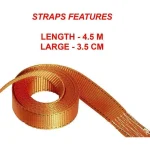 Master Lock Fastlink Ιμάντας Αποσκευών Αυτοκινήτου 450x3.5cm με Καστάνια Πορτοκαλί 3211EURDAT - Image 2
