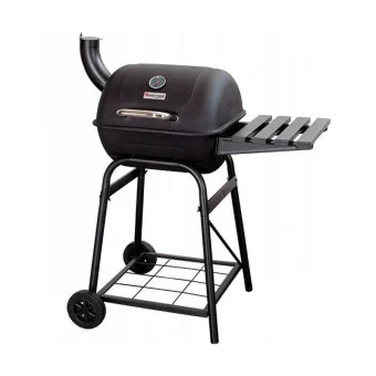 Master Grill & Party Ανοξείδωτη Φορητή Ψησταριά Κάρβουνου με Καπάκι και Θερμόμετρο 81x49εκ. 703005