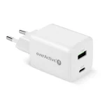 everActive Φορτιστής Χωρίς Καλώδιο GaN με Θύρα USB-A και Θύρα USB-C 45W Power Delivery Λευκός (SC-450Q) - Image 5