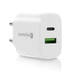 everActive Φορτιστής Χωρίς Καλώδιο με Θύρα USB-A και Θύρα USB-C 26W Quick Charge 3.0 Λευκός (SC-370Q) - Image 3