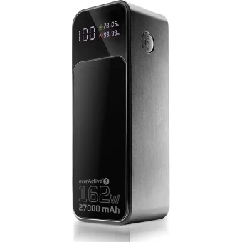 everActive EB-27Q Power Bank 27000mAh 162.5W με Θύρα USB-A και 2 Θύρες USB-C Power Delivery Μαύρο