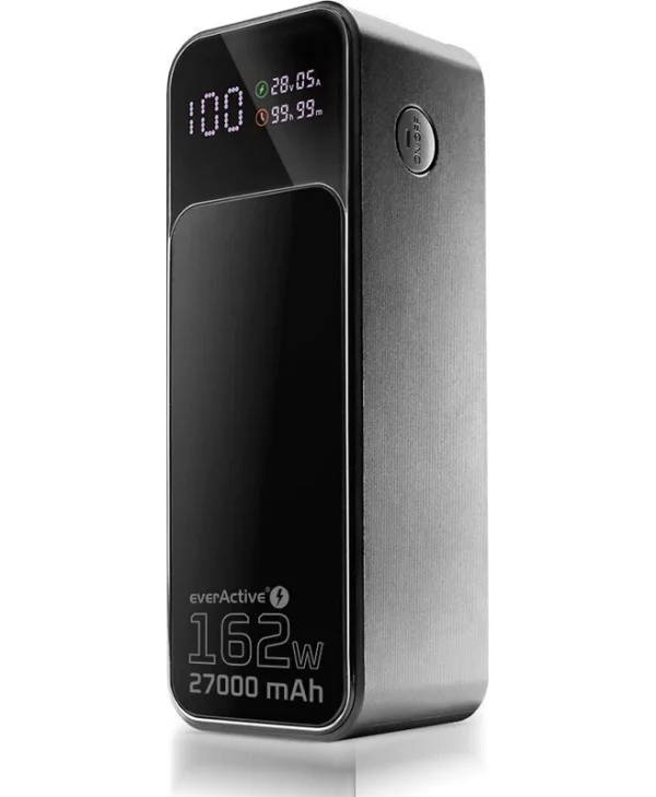 everActive EB-27Q Power Bank 27000mAh 162.5W με Θύρα USB-A και 2 Θύρες USB-C Power Delivery Μαύρο